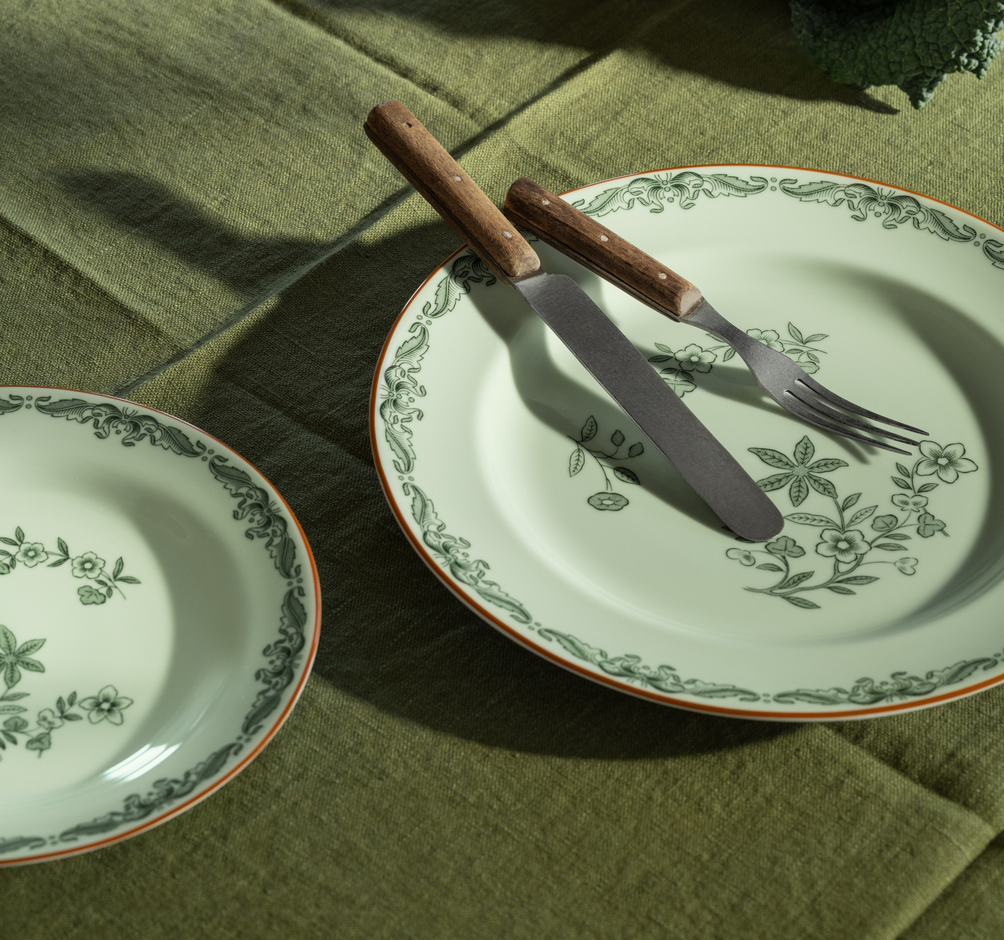 Dukning med Ostindia Grön från Rörstrand