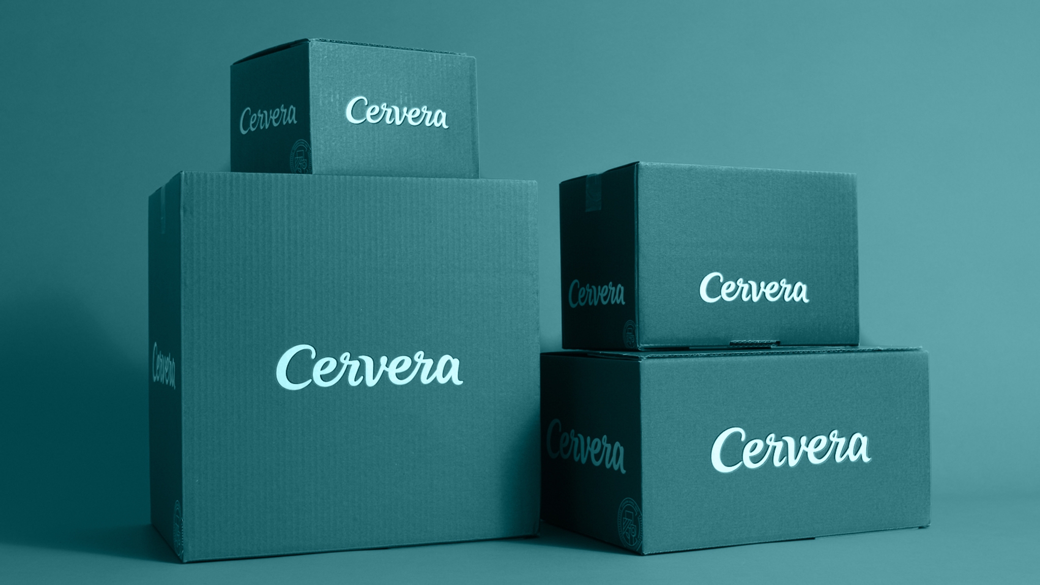 Toimitustavat - neljä erikokoista cervera pakettia 