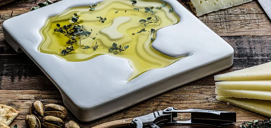 Style De Vie skål för olivolja med olivolja i