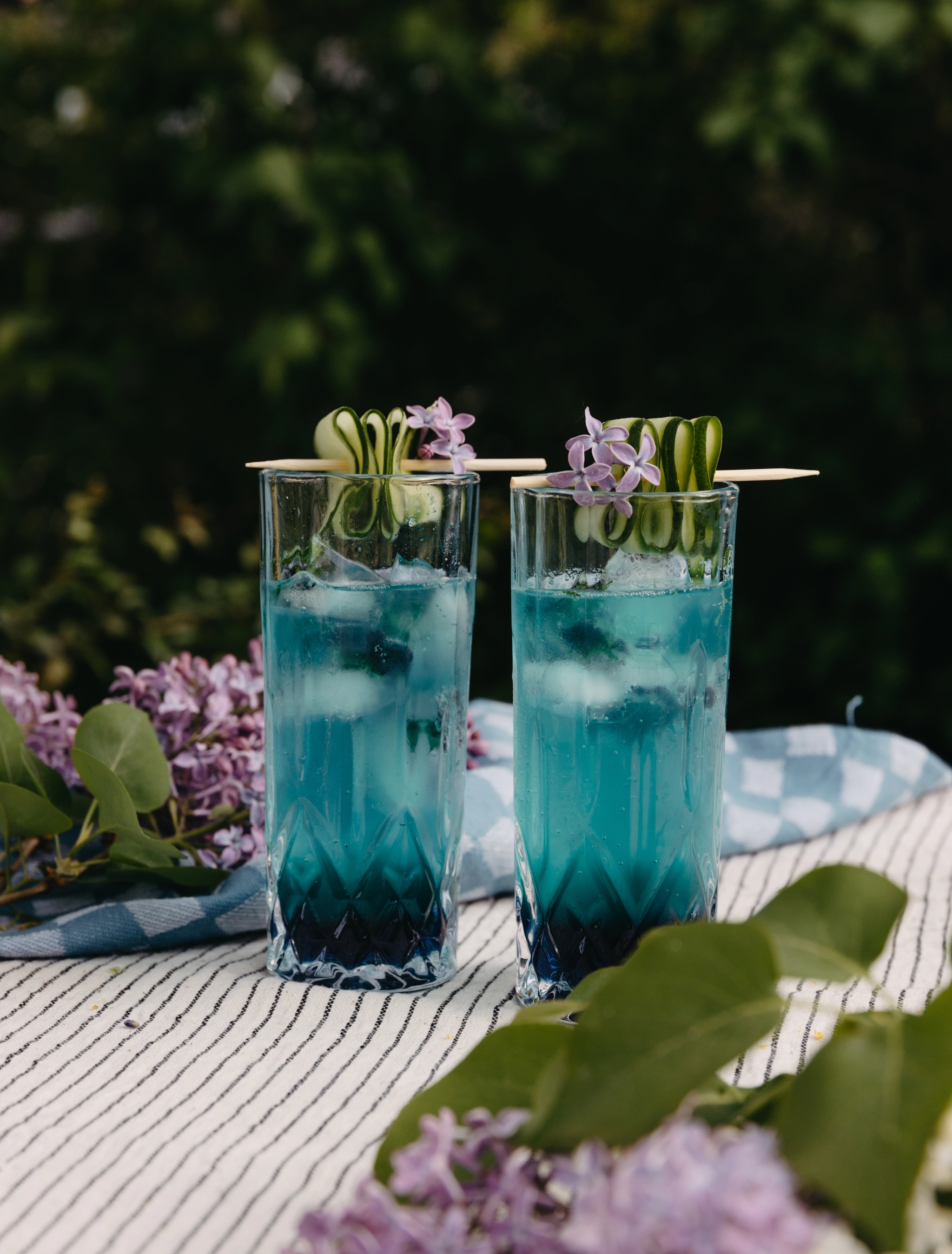 En blå sommardrink