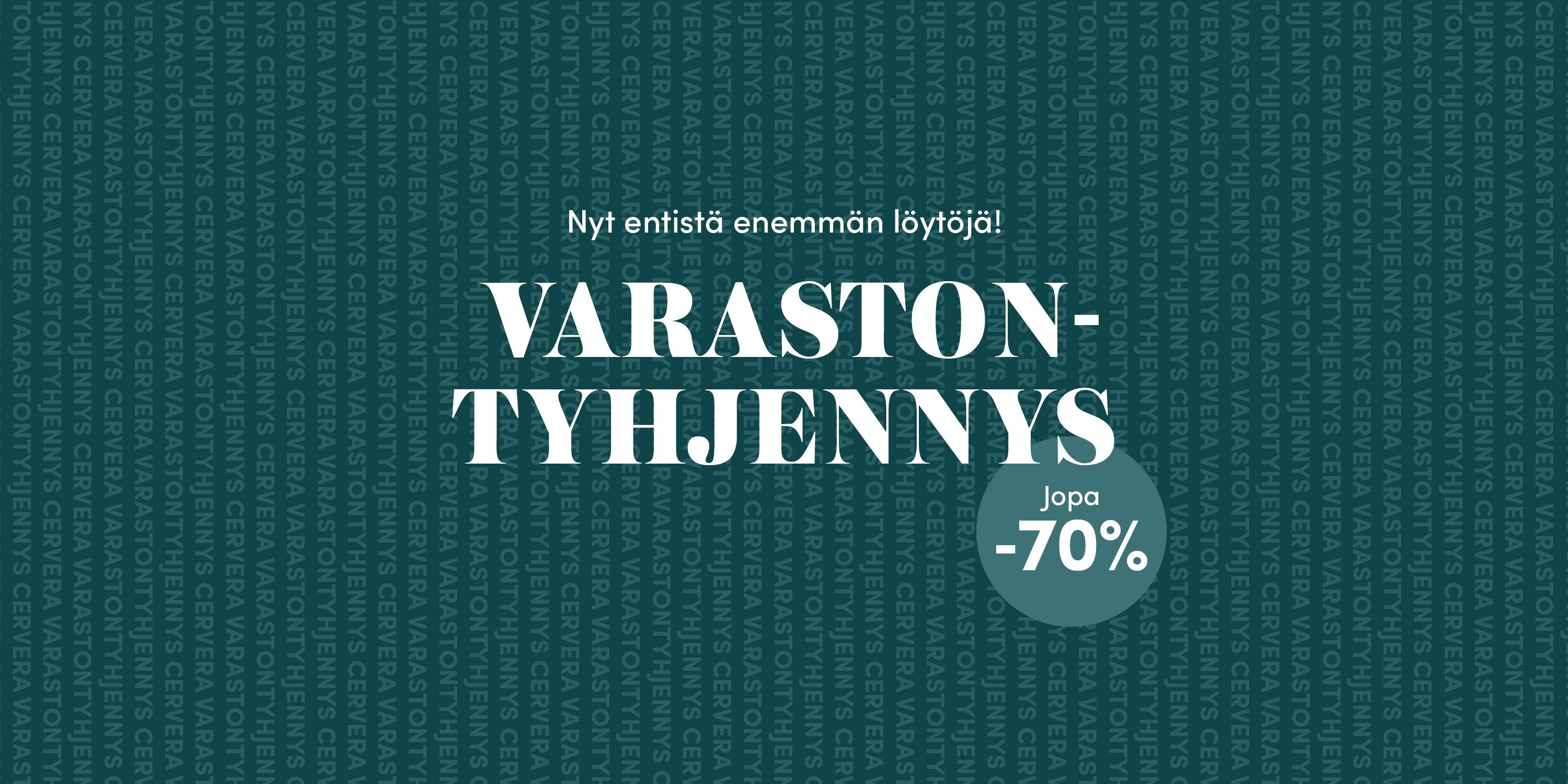 Cerveran varastontyhjennys tarjoaa nyt entistä enemmän löytöjä jopa 70 % alennuksella.