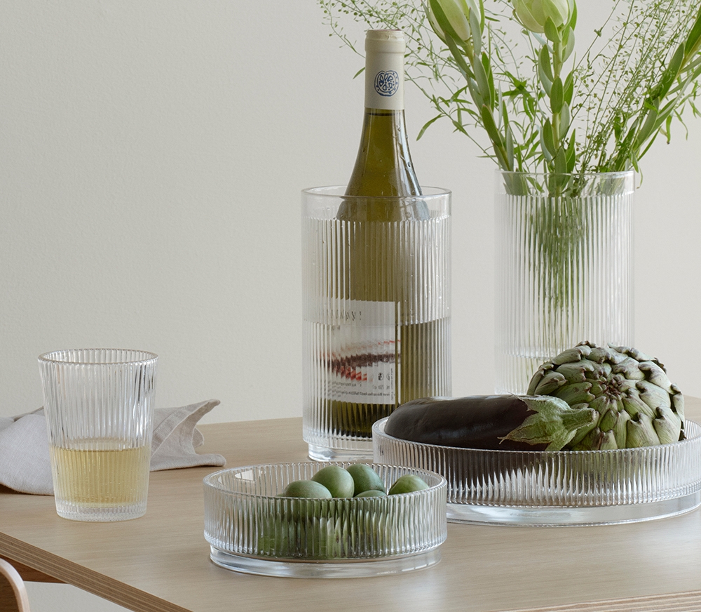 Pilastro räfflade glas från Stelton