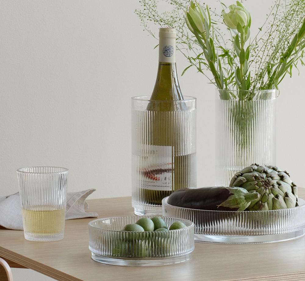 Pilastro räfflade glas från Stelton