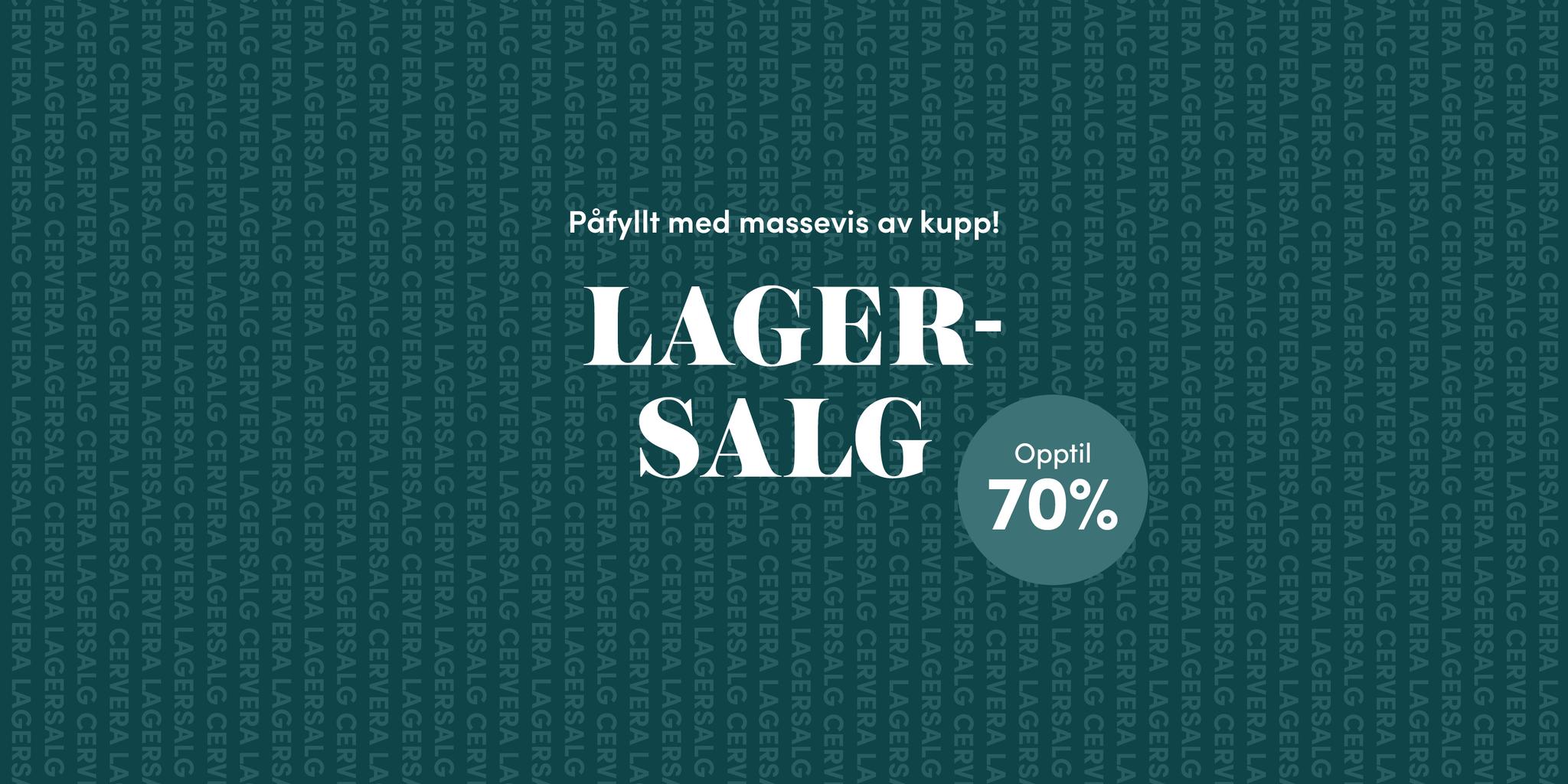 Lagersalg med massevis av kupp og opptil 70 prosent rabatt.