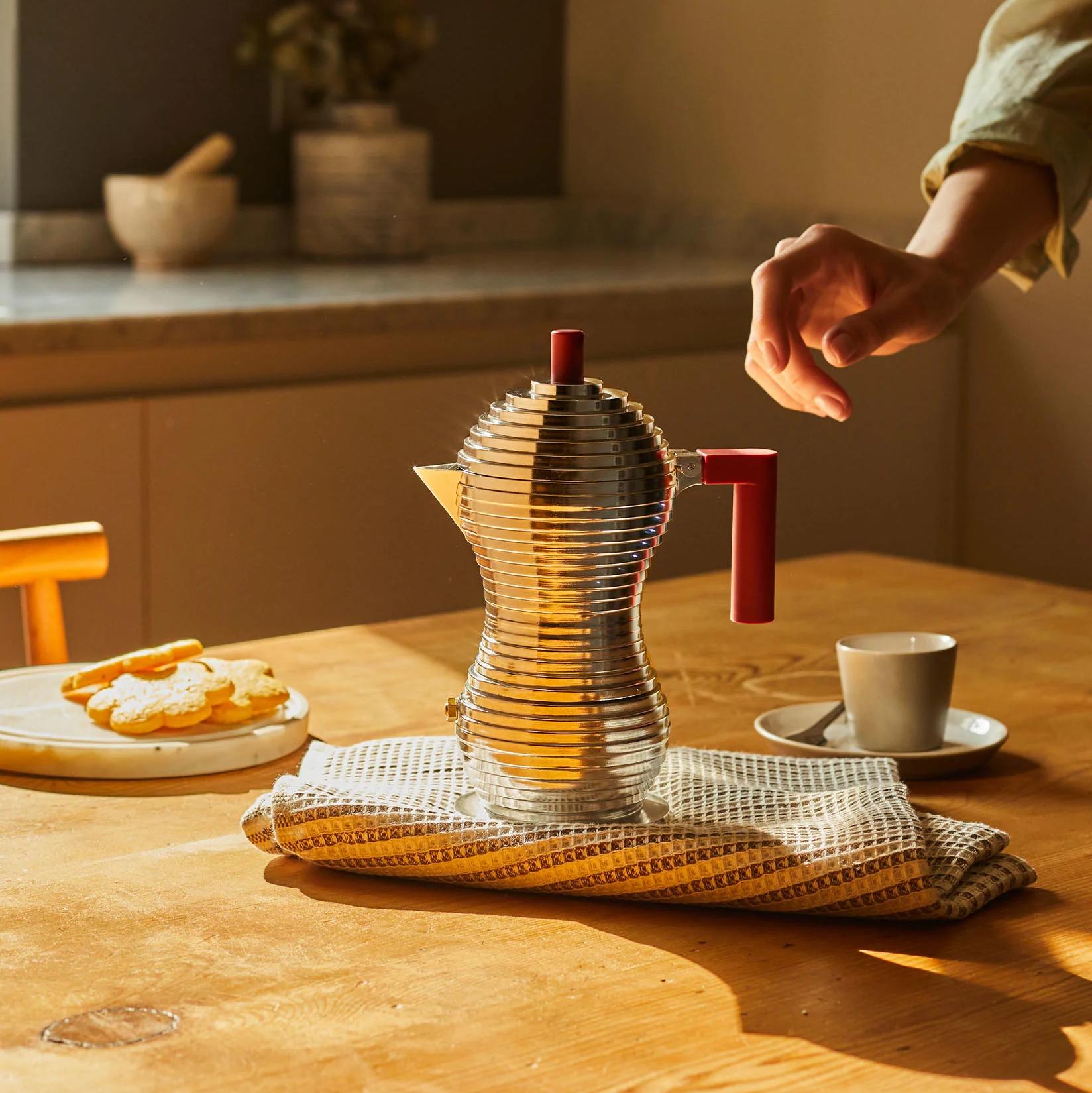 Alessi Pulcina Mutteripannu Ruostumaton Punainen Kahvitauko Piparit