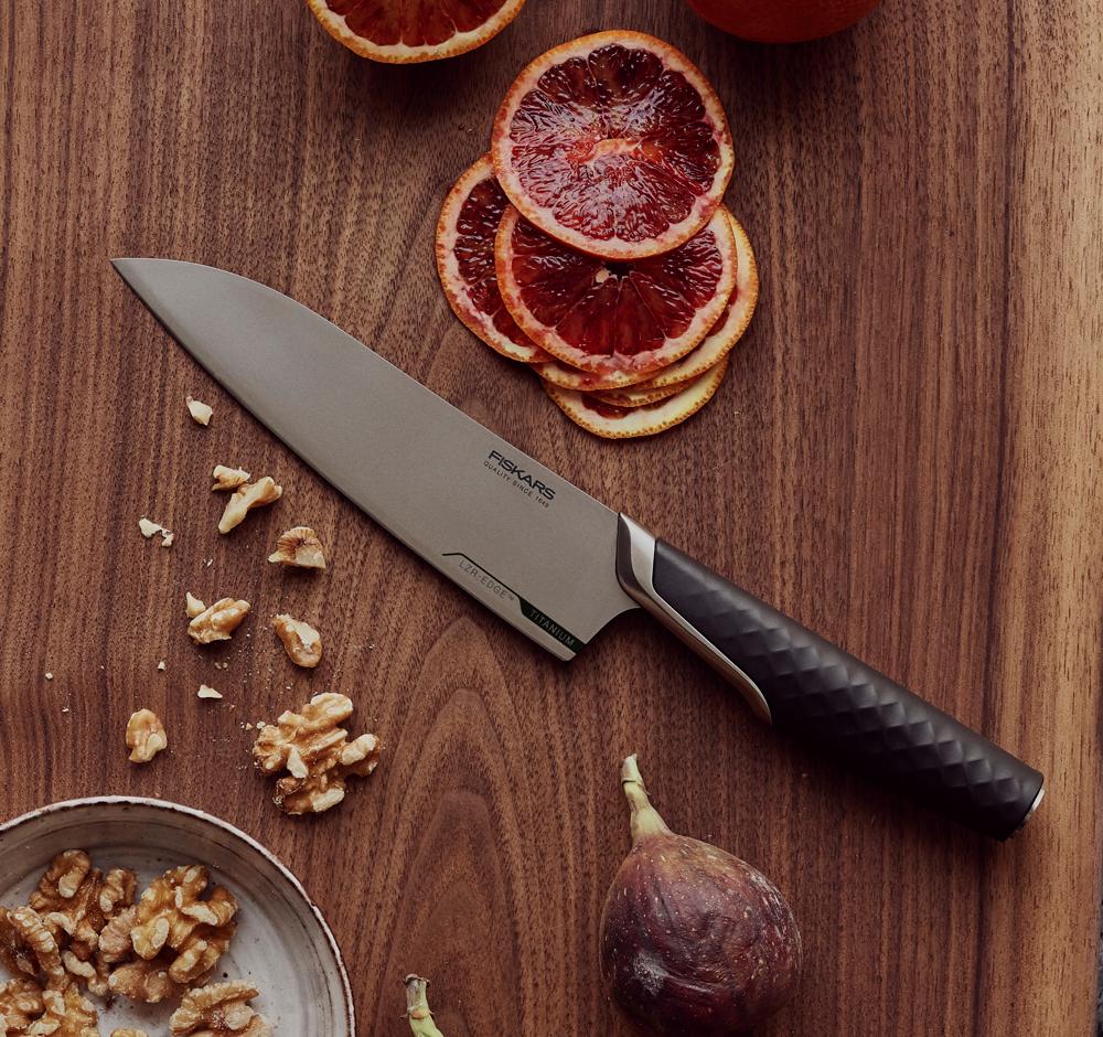 fiskars titanium fiskars kokkiveitsi kokki veitset pähkinät