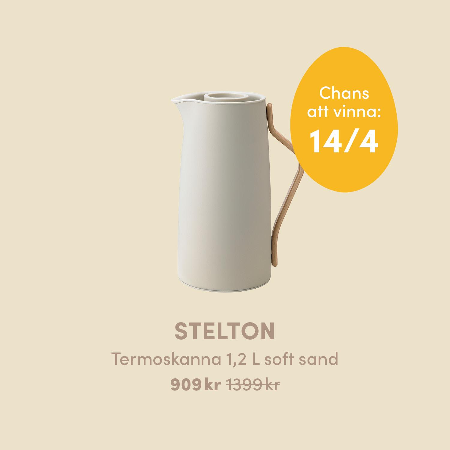 Lucka 10 - Stelton termoskanna kaffe 1,2 L soft sand