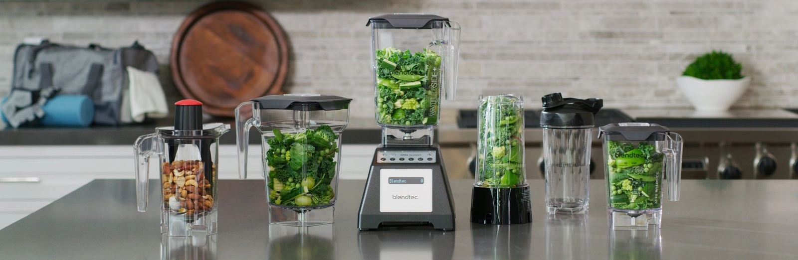 Blenders med grönt och citrus
