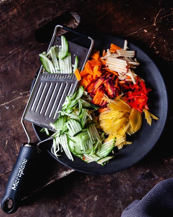 Microplane gourmet mandoliini juliennerauta julienne leikkuri porkkanaraaste