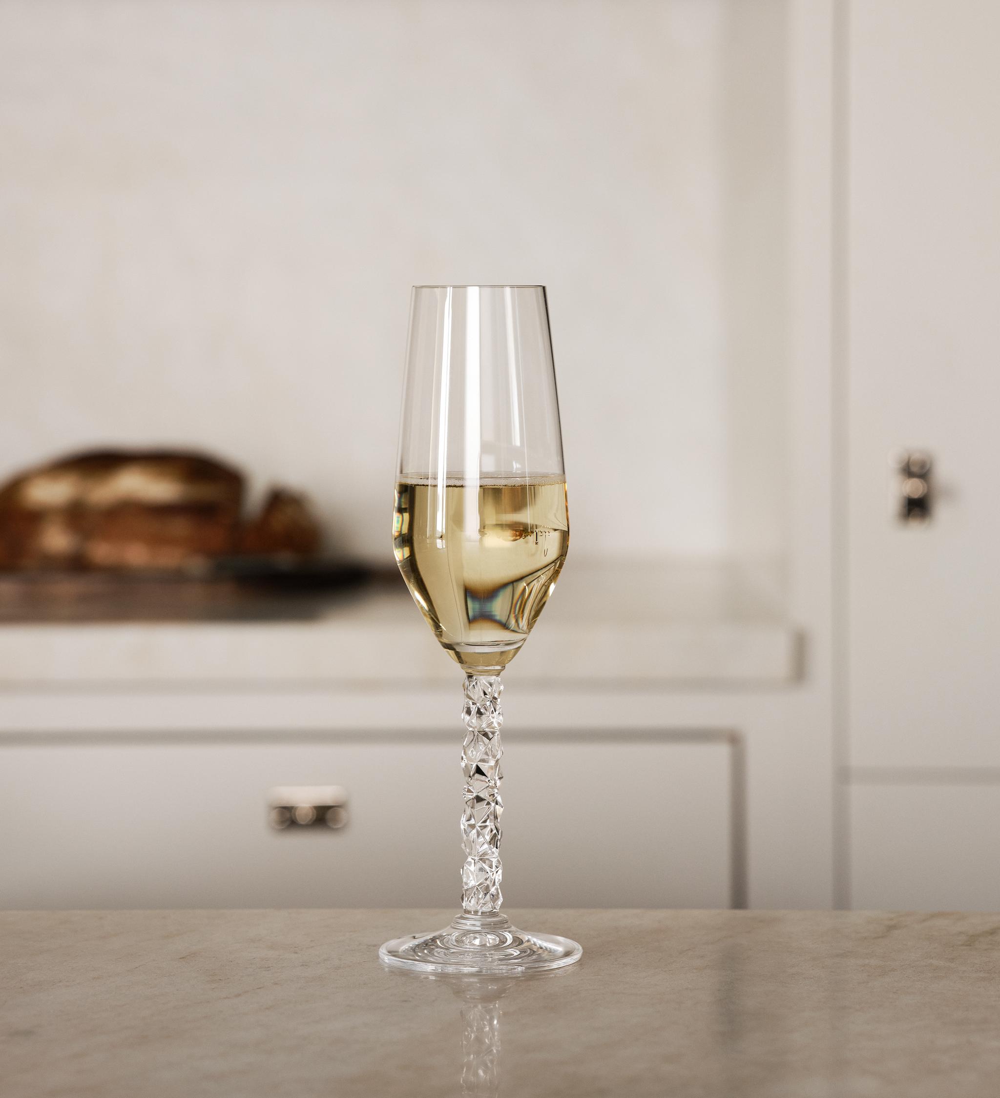 Champagneglas Georg Jensen kanna med blomma