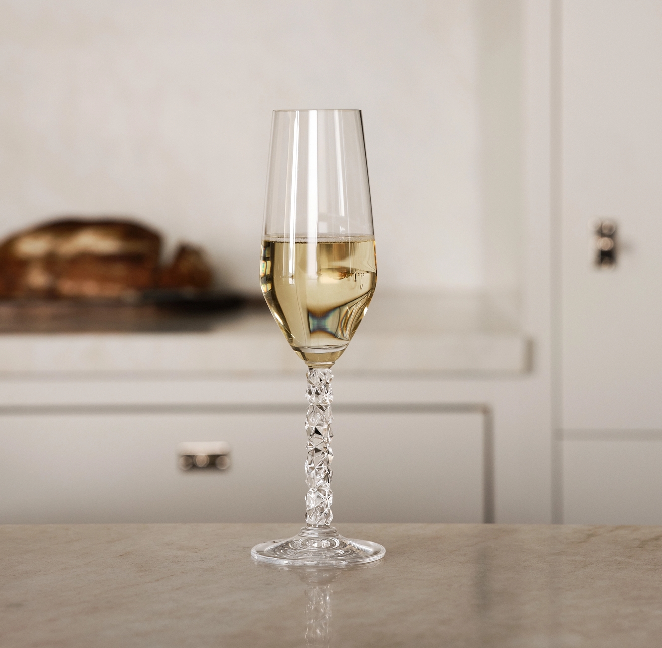 Champagneglas Georg Jensen kanna med blomma
