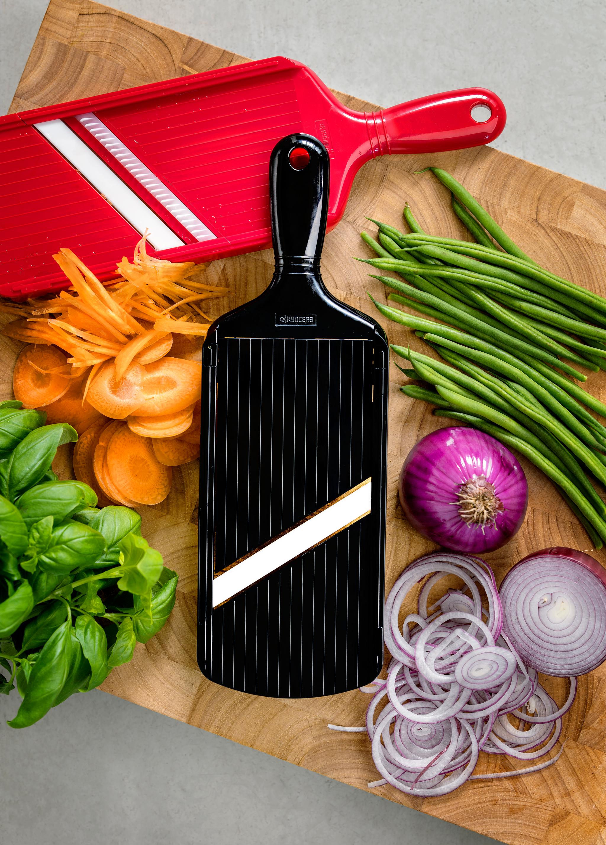 kyocera mandoliini ruostumaton teräs keraaminen musta punainen