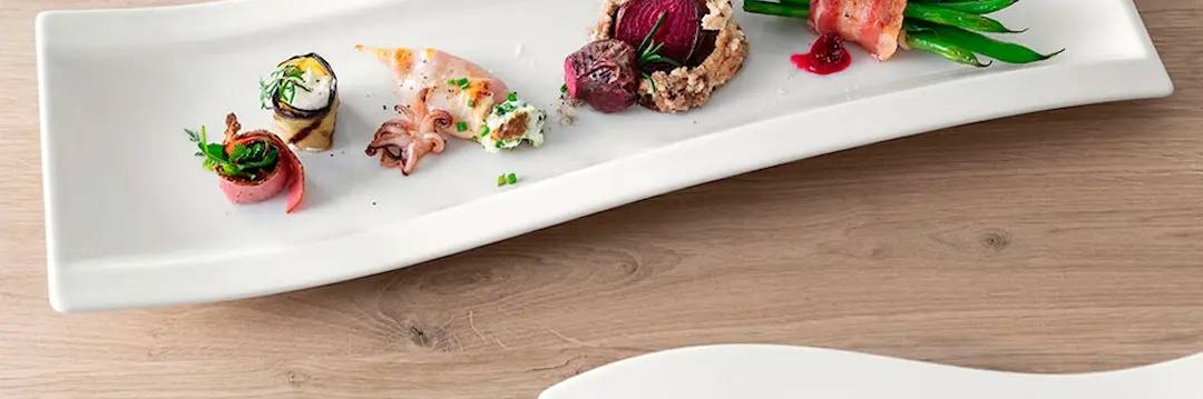 Villeroy & boch new wave tarjoiluastia värissä valkoinen