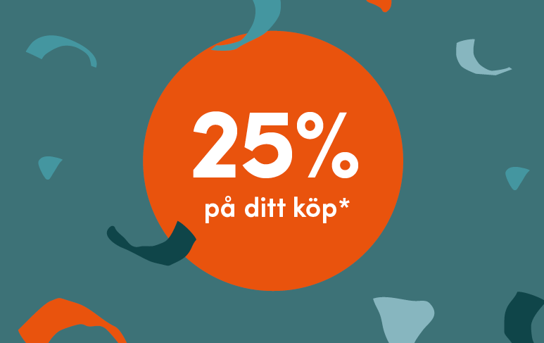 Promotional graphic: 25% off your purchase*.