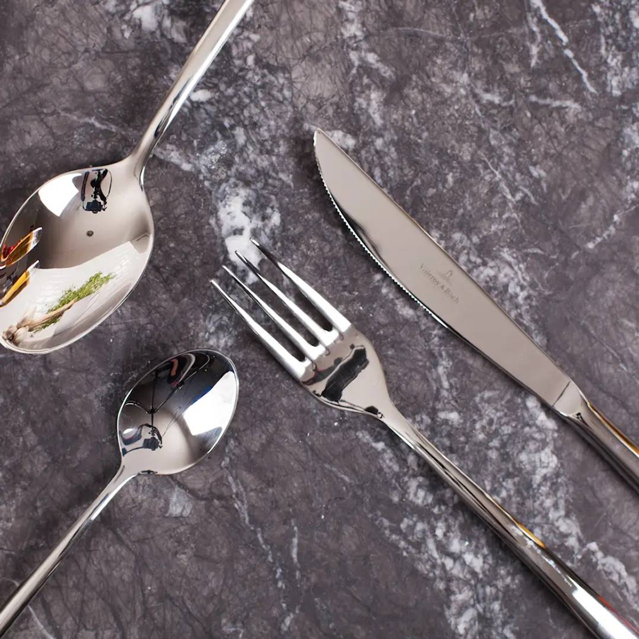 Villeroy & boch aterimet lusikka ruokalusikka haarukka ja veitsi 
