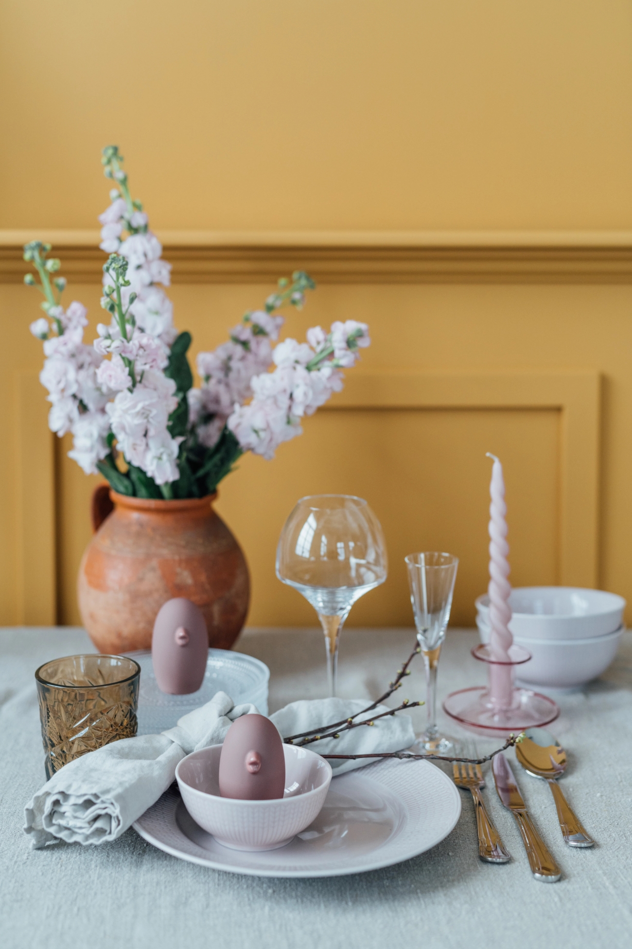 Orrefors snapsglas från Intermezzo på påskbord