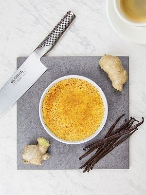 Crème brûlée med smak av ingefära