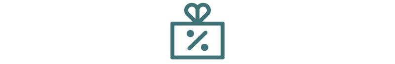 Discount gift icon.