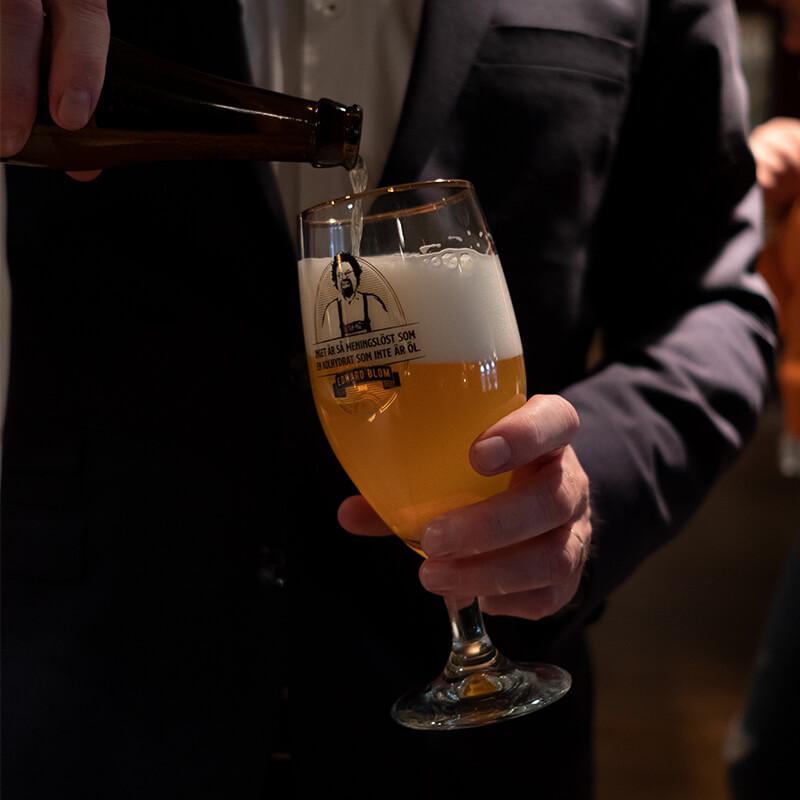Edward Blom ölglas - Sätt guldkant på tillvaron