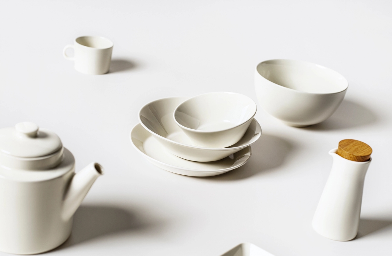 Iittala kulhot Teema -sarjasta värissä valkoinen