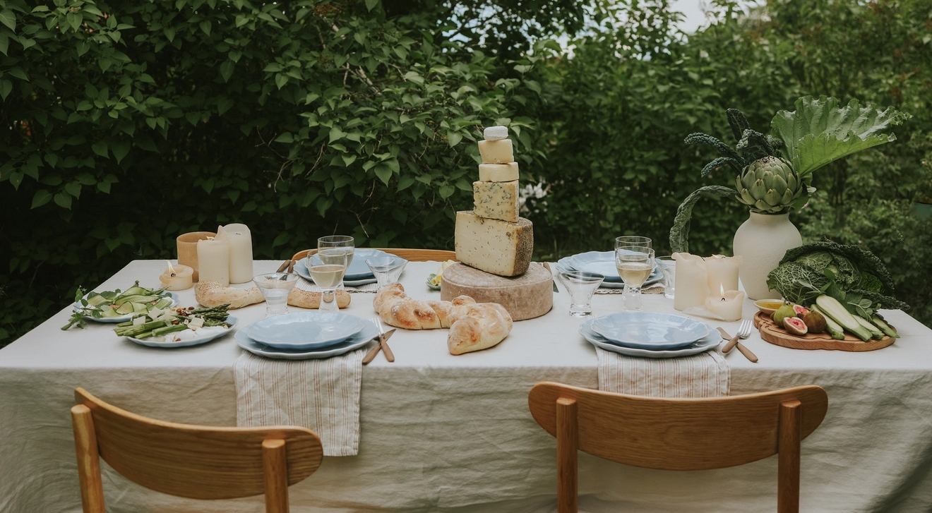 Kata pöytä loppukesän juhlia varten