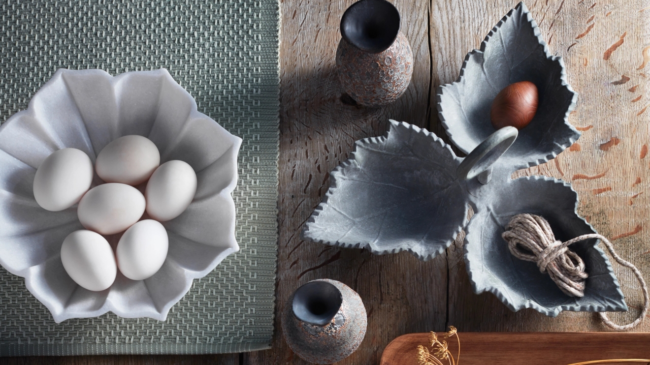 Dekorationsfat & Dekorationsskål Georg Jensen med surdegsbröd