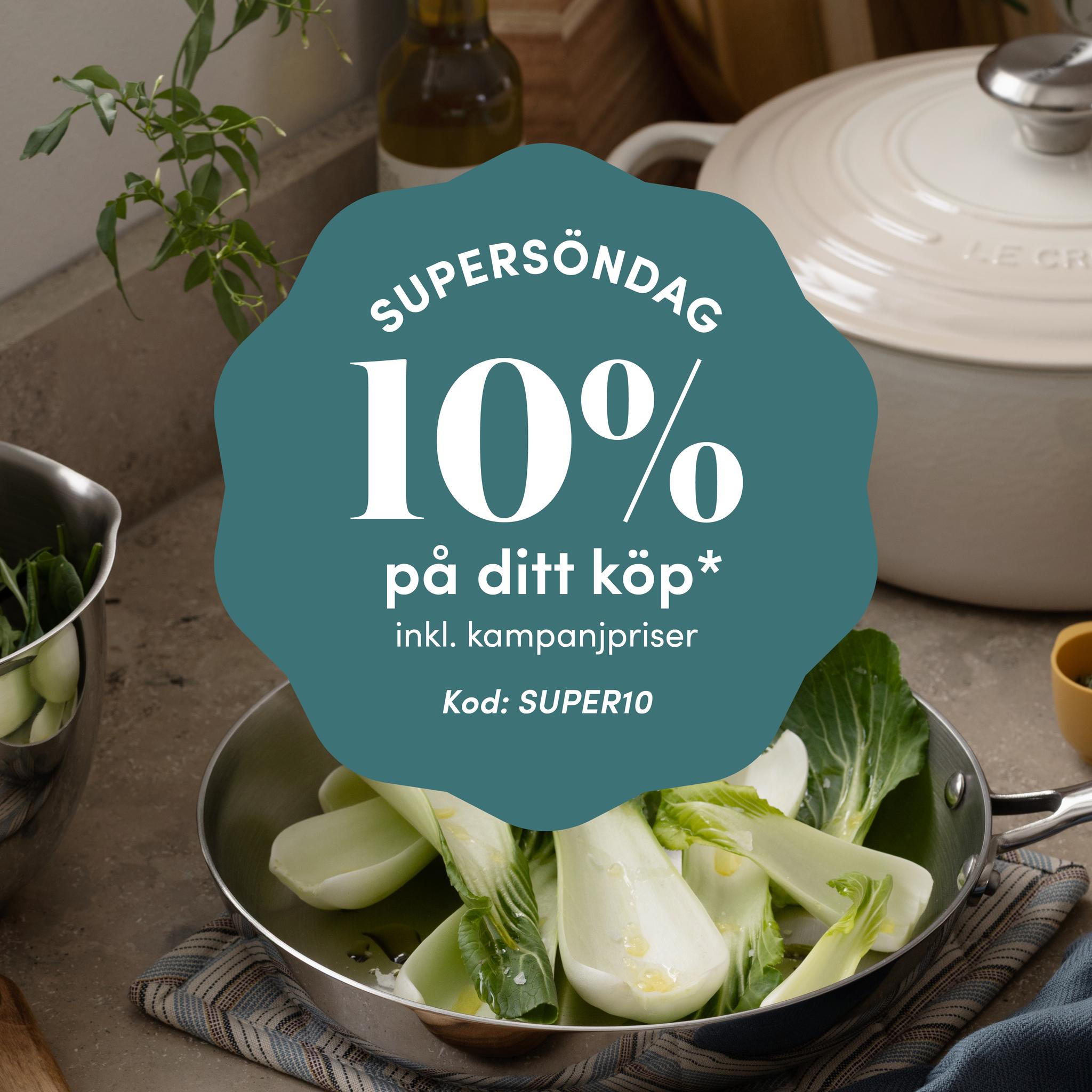 Supersöndag - 10% på ditt köp*