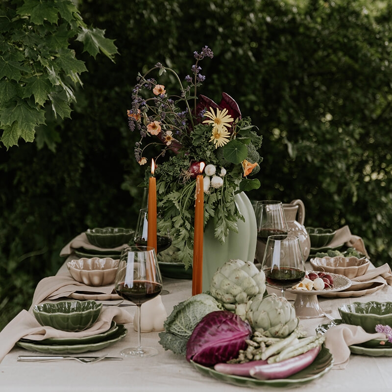 Nyhet: Lotus i grønt sensommerborddekking