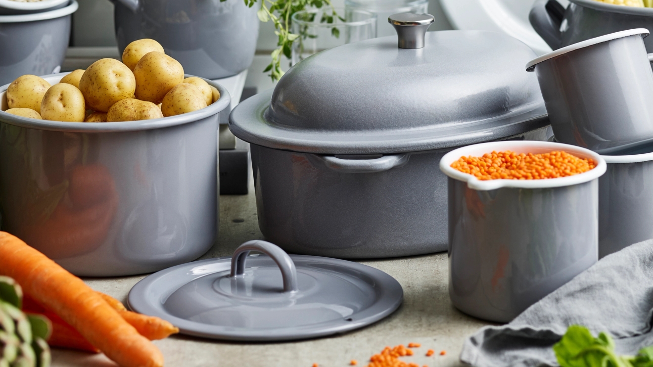 Kockums Jernverk | Emaljekopper & gryter