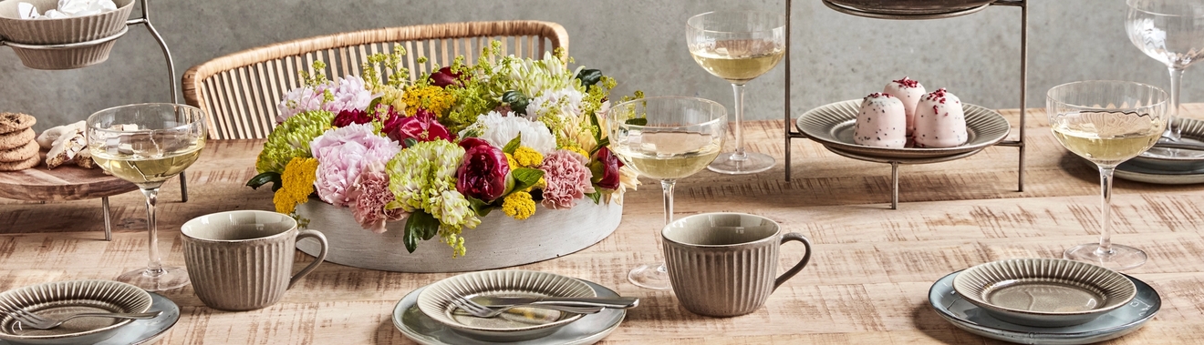 House Doctor lyslykter i hvit, grå og oransje