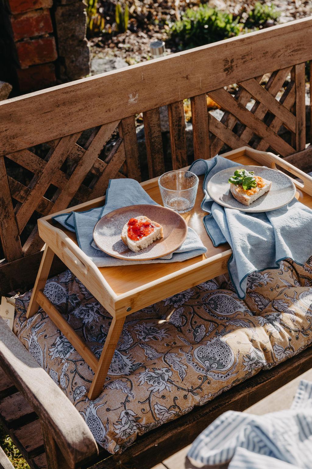 Mønstret pute til utemøbler