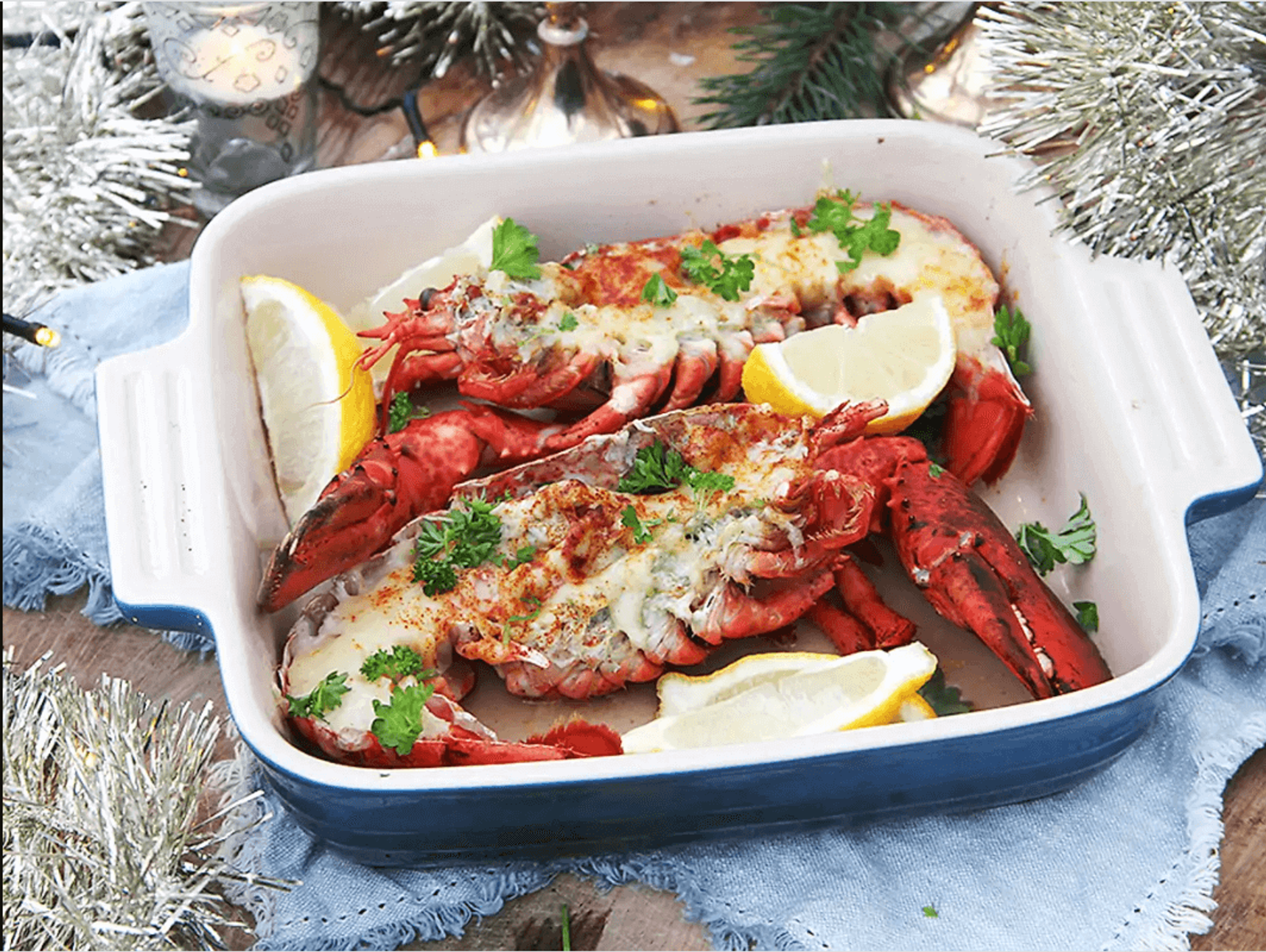 Gratinert hummer med smak av sherry