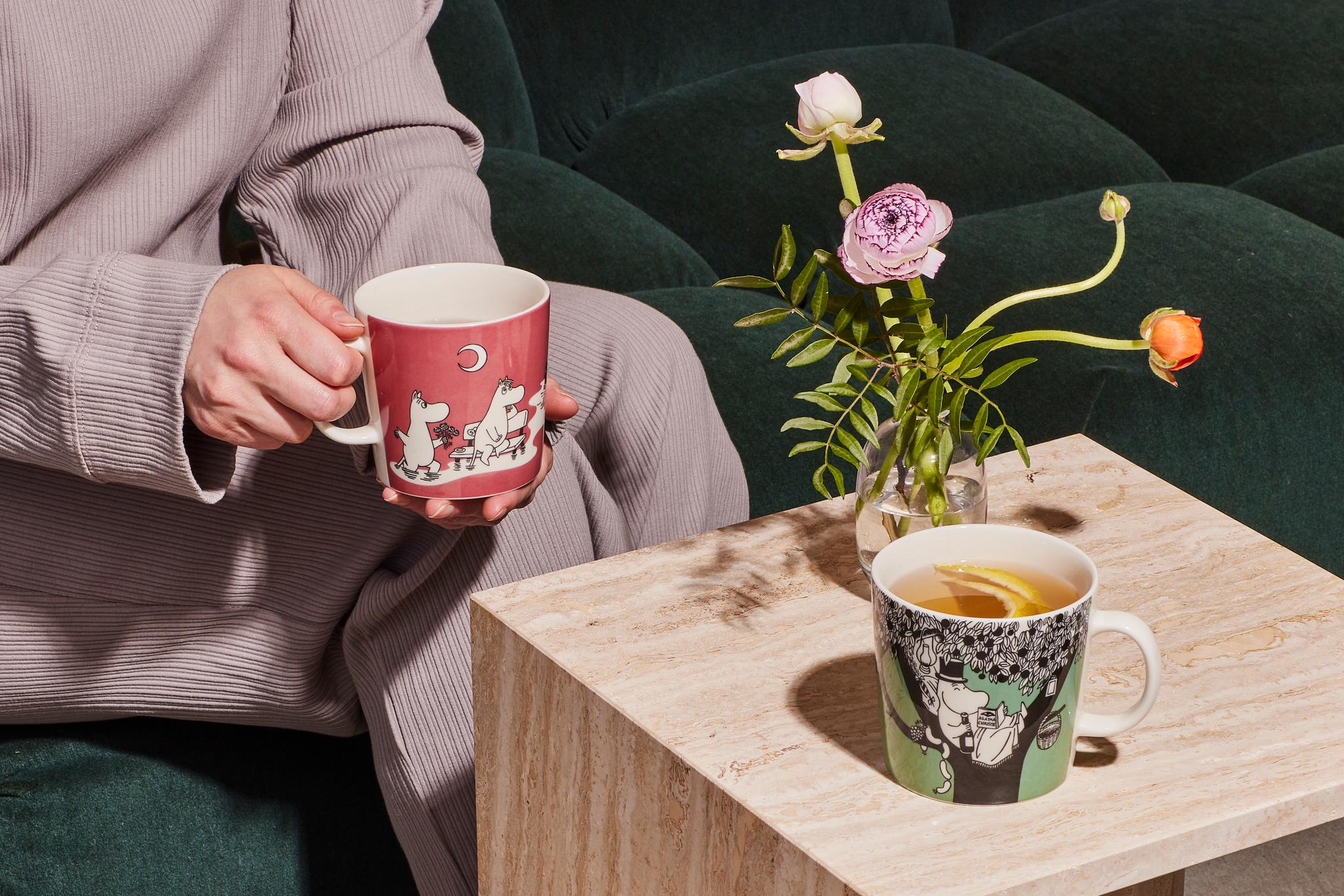 Muminmuggar Rosa & Grön