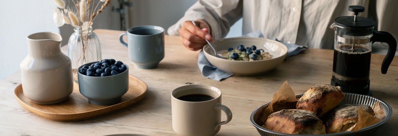 Upp till 50% på koppar & frukostskålar