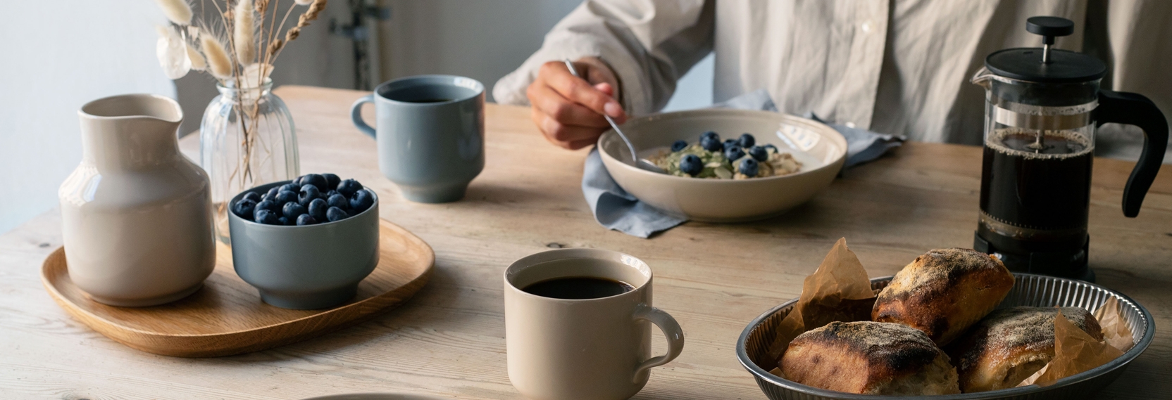 Upp till 50% på koppar & frukostskålar