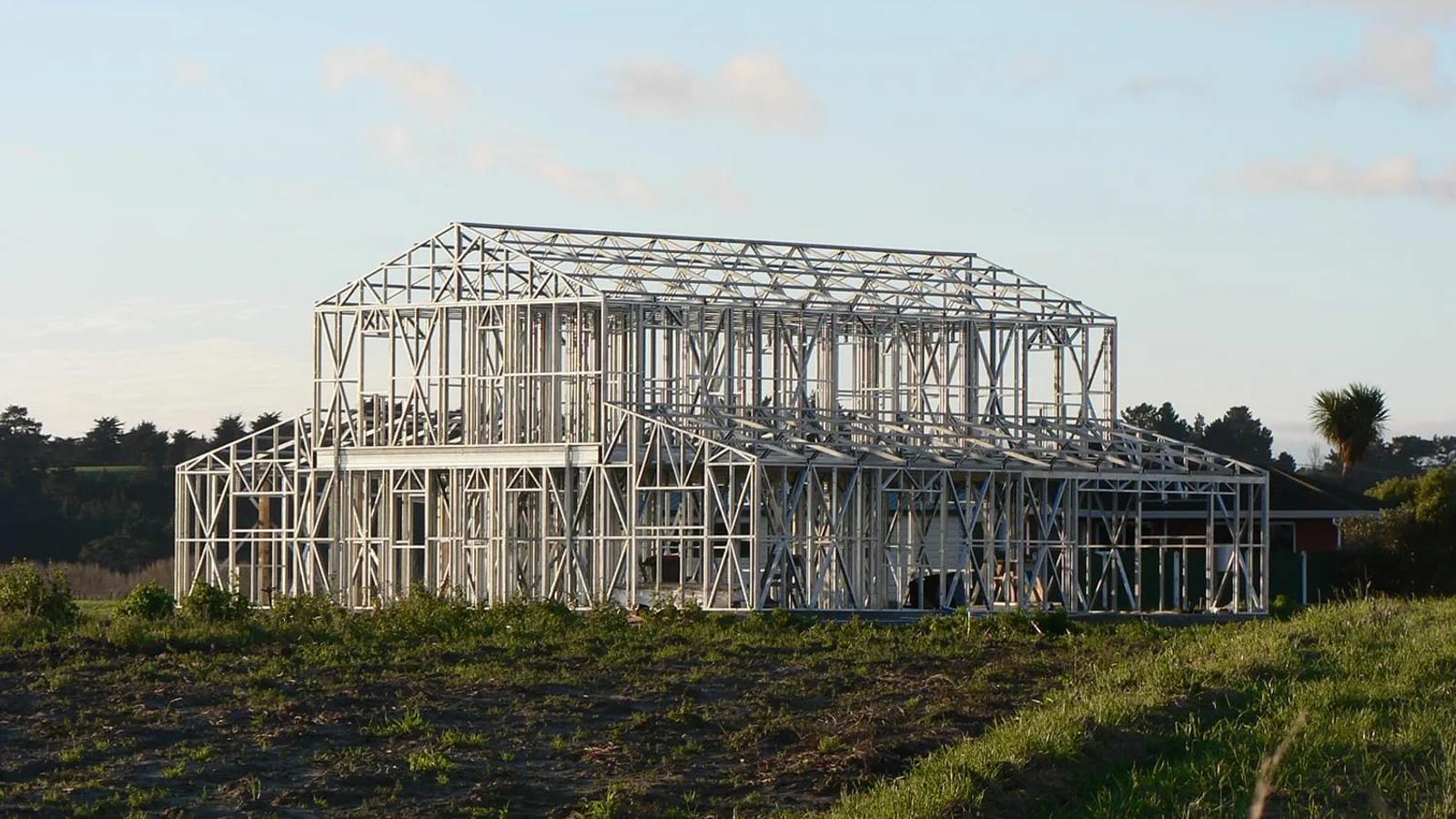 Foto exemplo de construção em Steel Frame