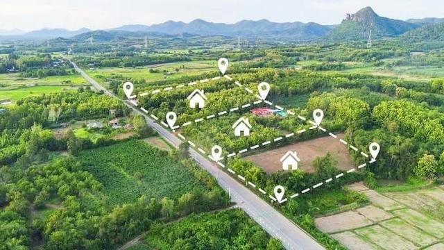 Imagem aérea de lotes a venda.