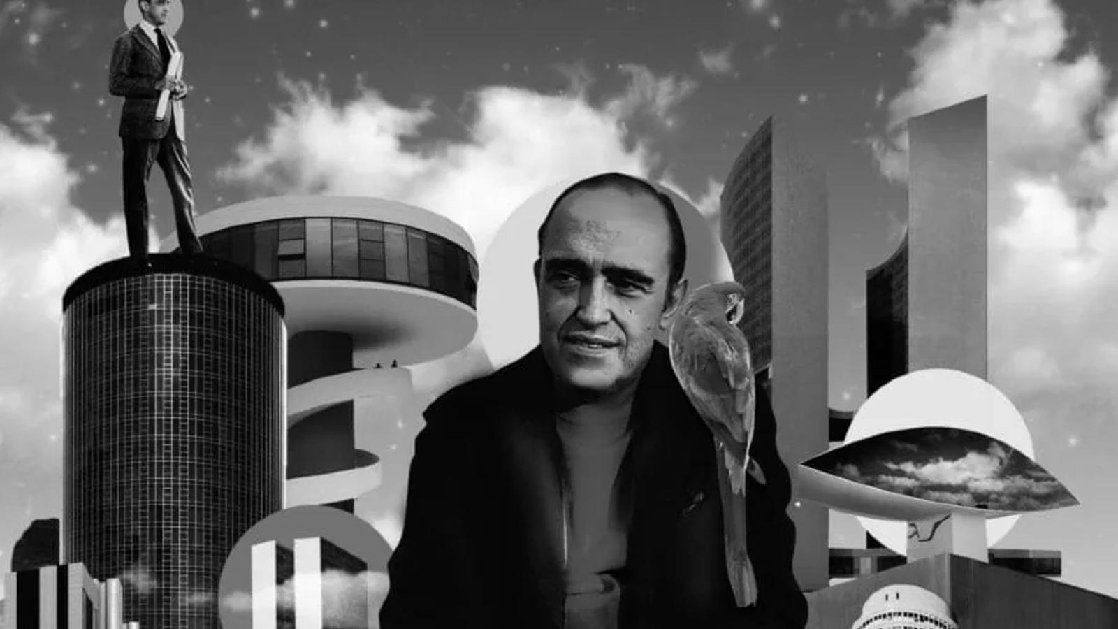 Foto de Oscar Niemeyer, icônico arquiteto brasileiro.