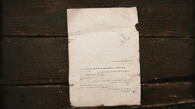 Foto de escritura imobiliária antiga