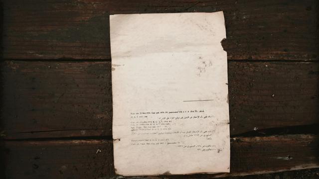 Foto de escritura imobiliária antiga