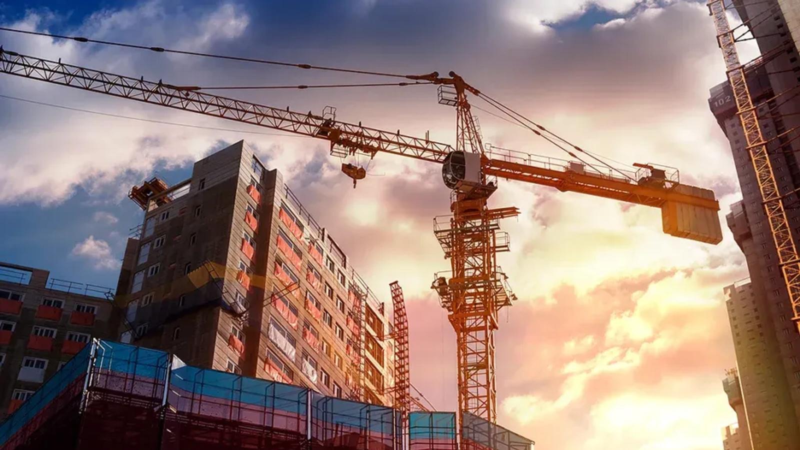 Imagem de edifício em construção.