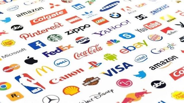 Colagem de várias logos famosas mundialmente.