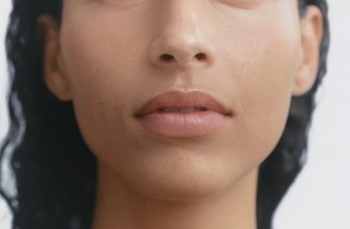 A womans face close up