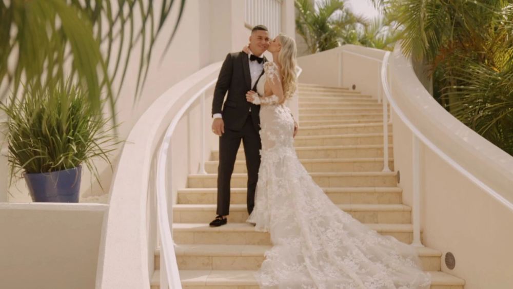 Still frame from the Madi & Chris wedding film