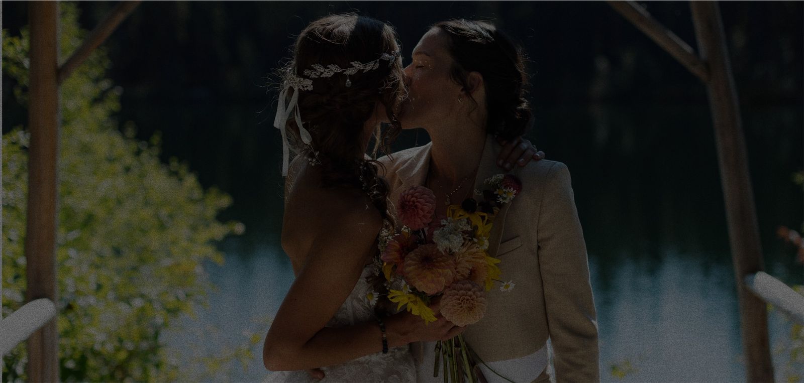 Still frame from a wedding film by Aaron DeSilva