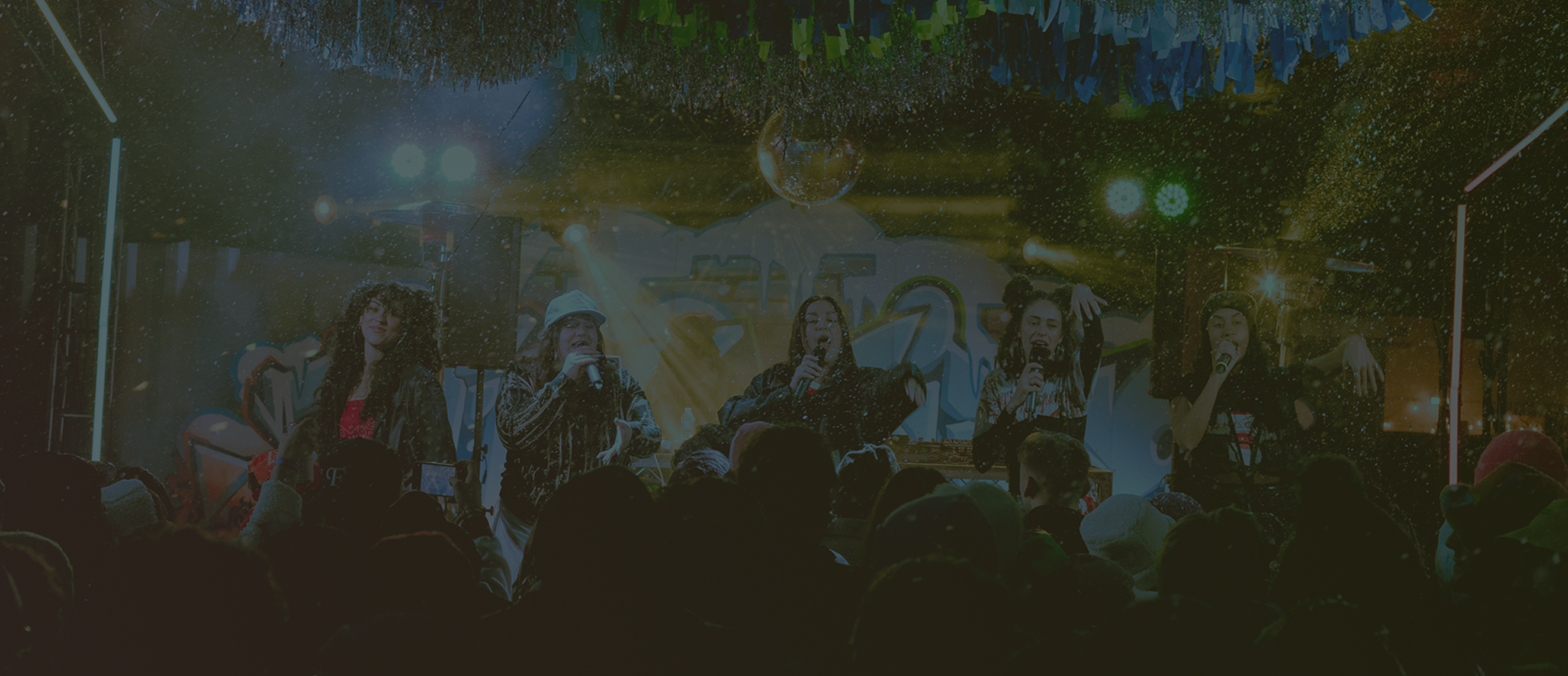 A live set photographed by Aaron DeSilva