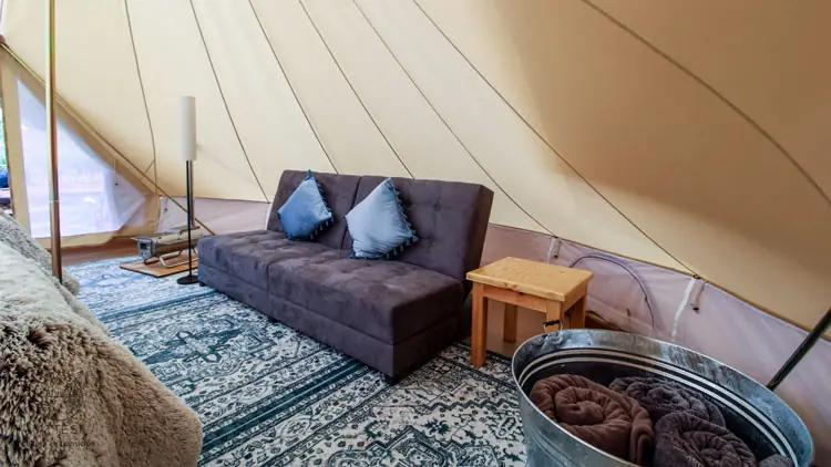 Glamping site detail
