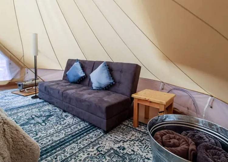 Glamping site detail