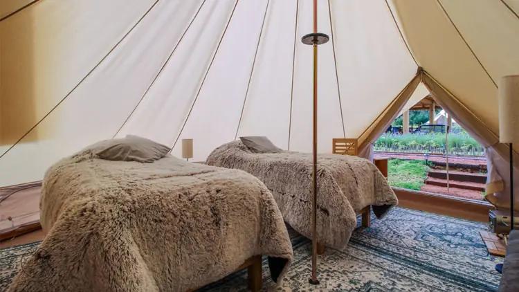 Glamping site detail
