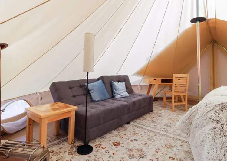 Glamping site detail